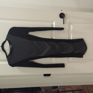 Express Grey & Black Bodycon Midi Dress
